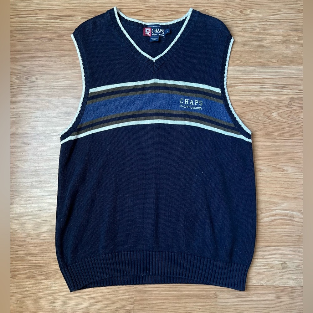 CHAPS Ralph Lauren Vtg Cotton Men’s Vest